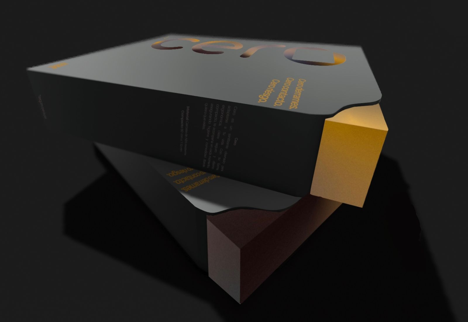 Cero — detalle de la caja cerrada